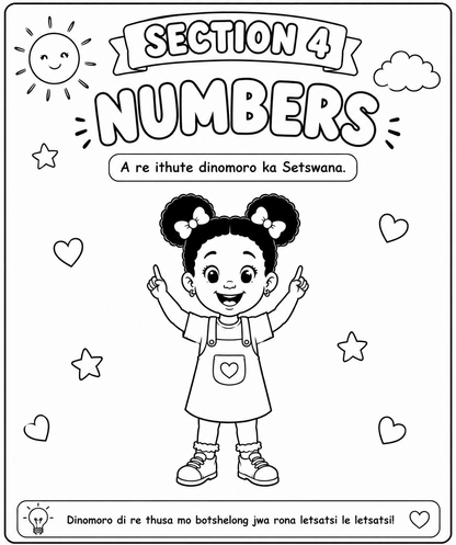 Learn Setswana  for Kids Colouring Book