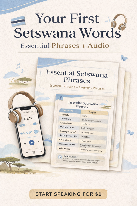 Your First Setswana Words + Audio