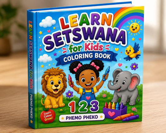 Learn Setswana  for Kids Colouring Book
