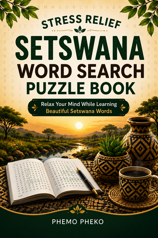 Stress Relief Setswana Word Search Puzzle Book
