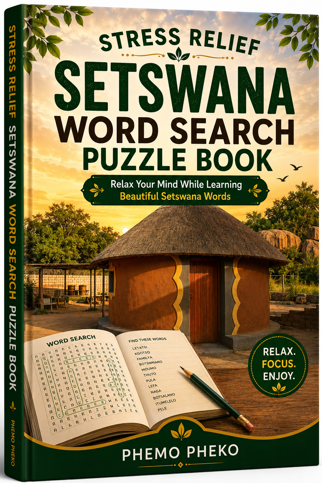 Stress Relief Setswana Word Search Puzzle Book