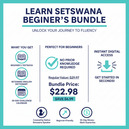 Learn Setswana Beginner’s Bundle